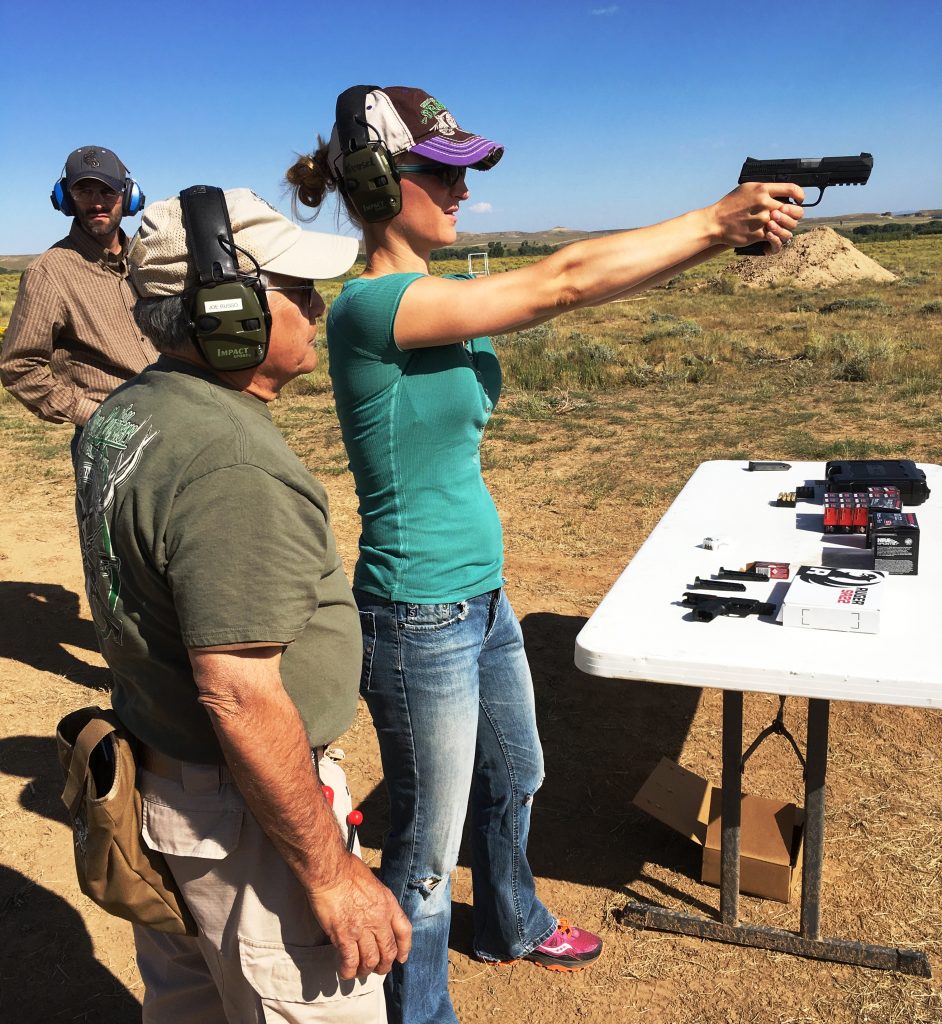 The Ruger American Pistol in 9mm was a big hit during our handgun classes. 